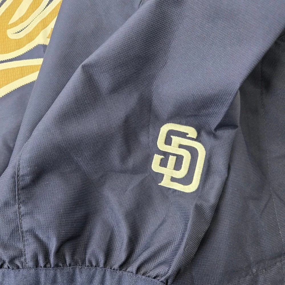 Majestic MLB San Diego Padres Authentic Cool Base Zip Warmup Jacket 2XL Pullover - Picture 3 of 11
